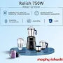Morphy Richards 750w 750 W Mixer Grinder (Relish 750w 4 Jars Mixer Grinder | 4 Jars | Black and Blue)