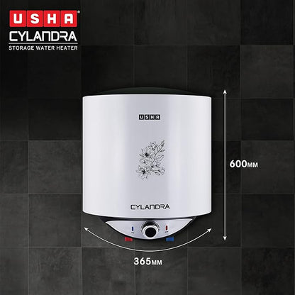 USHA 25 L Storage Water Geyser (Cylandra, Grey)
