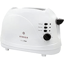 Singer DUO POP(SPT 702 DWT) 700 W Pop Up Toaster  (White, Black)