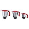 USHA SPEEDMAX 500 W Mixer Grinder  (SP500M23 WITH 2YEAR COMPLETE 5YEAR MOTOR WARRANTY | 3 Jars | Red, Black)