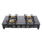 USHA Ebony GS 4001 Glass Manual Gas Stove  (4 Burners)