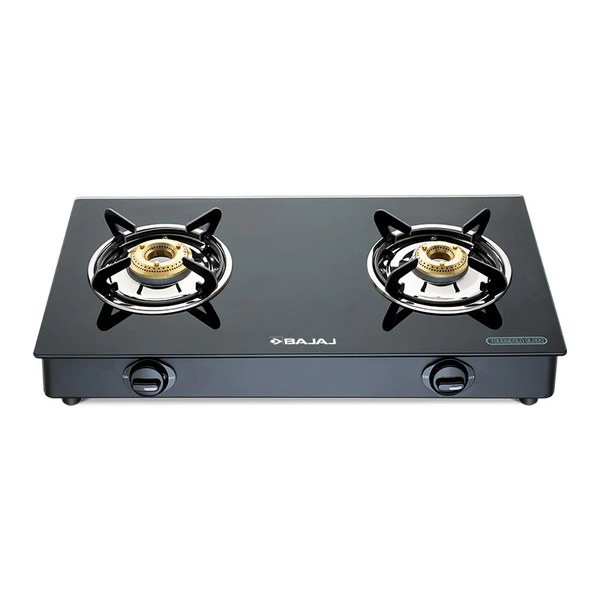 BAJAJ 2BRGP6 Glass Manual Gas Stove  (2 Burners)
