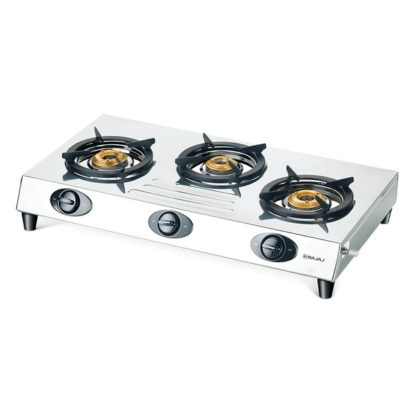 BAJAJ CX9 Stainless Steel Manual Gas Stove  (3 Burners)