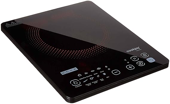 USHA 2000 W Induction Cooktop Touch Panel  (Black, INDUCTION COOKTOP IC-CJ2000WTC)
