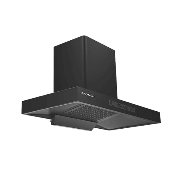 Padmini Essentia Turbo 60 Auto Auto Clean Wall and Ceiling Mounted BLACK 1450 CMH Chimney