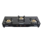 USHA Ebony GS3 001 Glass Manual Gas Stove  (3 Burners)