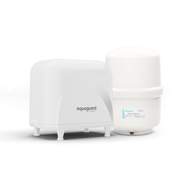 Aquaguard Select Designo UTC RO+UV+MTDS (Under Sink) 8 L RO + UV + MTDS Water Purifier Active Copper Tech | 9-Stage Under The Counter Water Purifier | 8L Storage | Inbuilt Pressure Pump | Suitable for Tanker, Borewell & Municipal Water  (White)