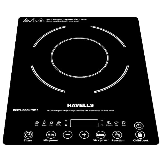 HAVELLS by Havells 1600 W Induction Cooktop Touch Panel  (Black, INSTA COOK TC 16)