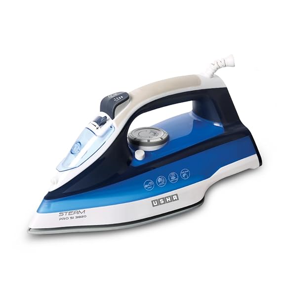USHA Steam Pro si 3820 2000 W Steam Iron  (White, Blue)
