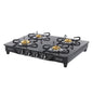 USHA Ebony GS4 001 Glass Manual Gas Stove  (4 Burners)