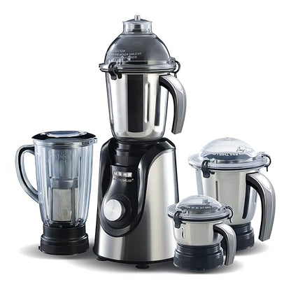 USHA Maximus Plus 800 W Mixer Grinder  (MP800MX4 | 4 Jars | with 1 year extended warranty | Black, Silver)