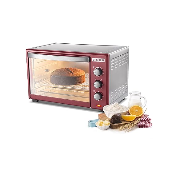 USHA 42-Litre Oven Toaster Grill (OTG)  (OTGW3642RCSS, Wine & Matte Black)