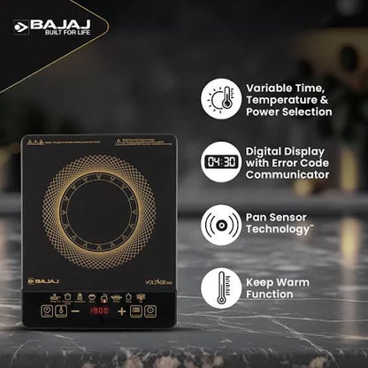 BAJAJ 1900 W Induction Cooktop Touch Panel  (Black, ICX 190FS)