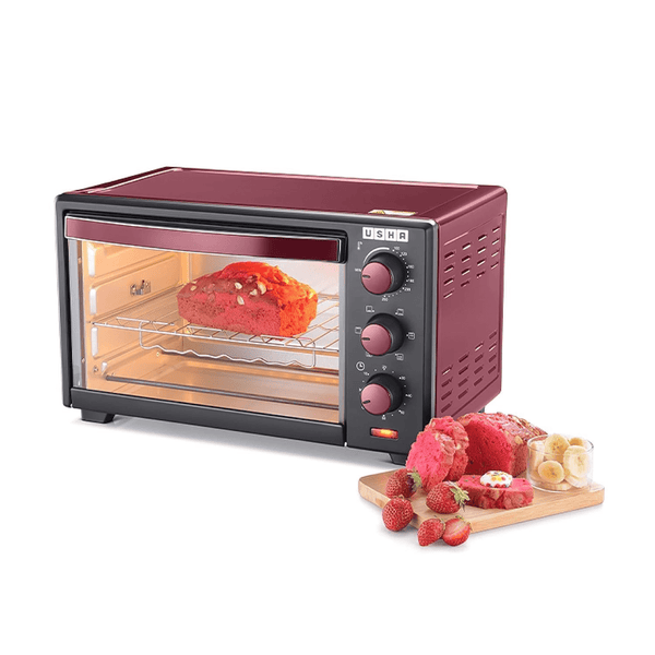 USHA 35-Litre Oven Toaster Grill (OTG)  (OTGW 3635RC, Wine & Matte Black)