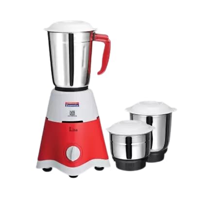 Padmini Essentia 550 550 W Mixer Grinder  (LISA 550 | 3 Jars | Red, White)