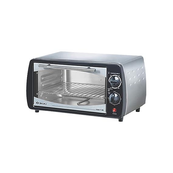 BAJAJ 10-Litre Oven Toaster Grill (OTG)  (1000T, Black/Stainless Steel)