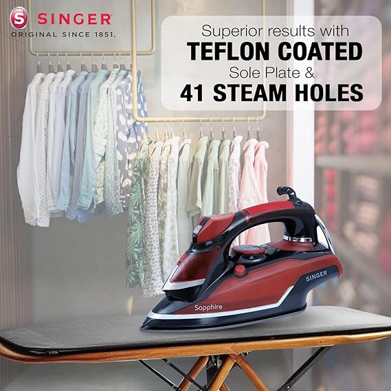 Singer Sapphire 1600 W Steam Iron  (Brown, Black)