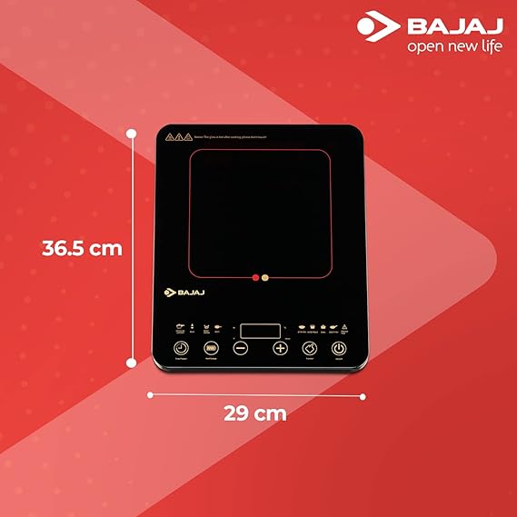 BAJAJ 2100 W Induction Cooktop Touch Panel  (Black, Majesty Slim 2100 Watt)