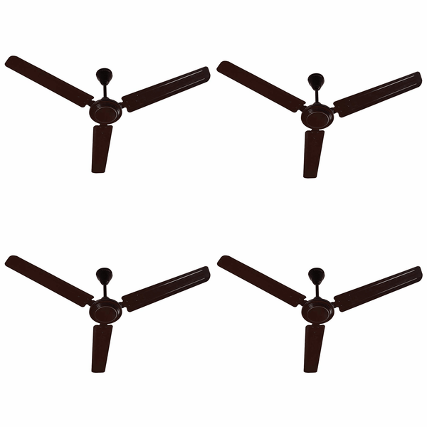 Crompton HILL BRIZ PACK OF 4 with 1 Year Warranty Energy Saving 1200 mm Ceiling Fan  (Brown | Pack of 4)