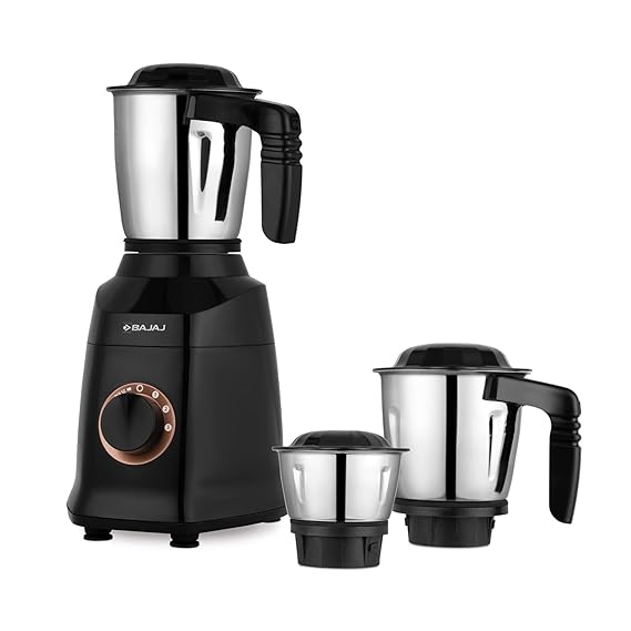 BAJAJ ?Military Series Finesse 750W Midnight Black 750 W Mixer Grinder  (?Military Series Finesse 750W Midnight Black | 3 Jars | Black)