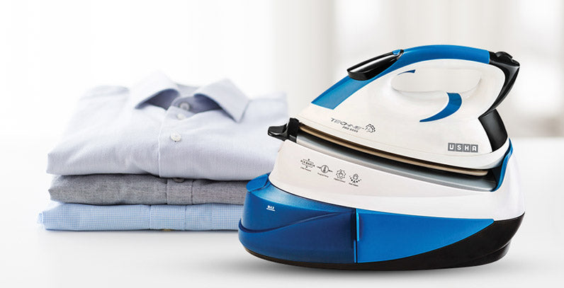 USHA Tene Pro 5000 2600 W Steam Iron  (White, Blue)